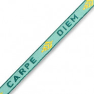 Lint met tekst "Carpe diem" Turquoise-green